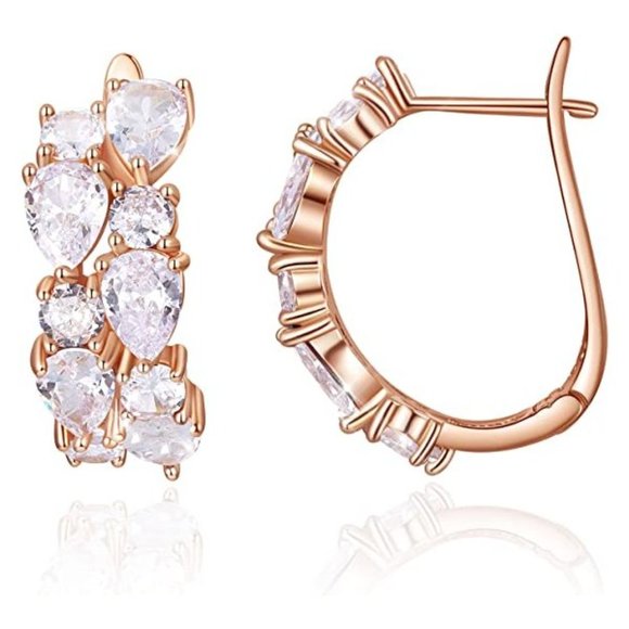 NEW Sparkling Bling Swarovski Crystal Rhinestone Earrings + FREE Gift! - Picture 3 of 8